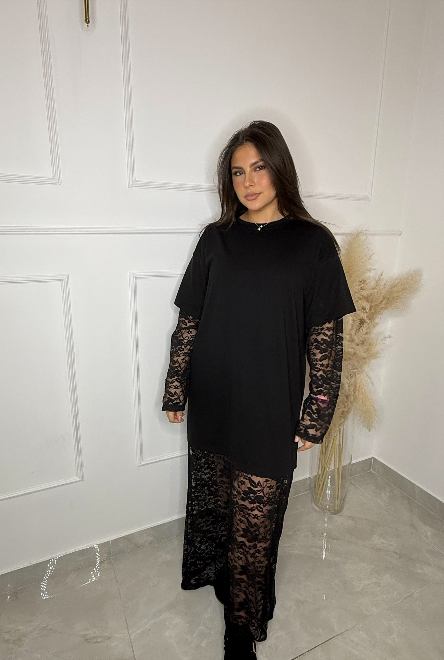 Robe dentelle Noir